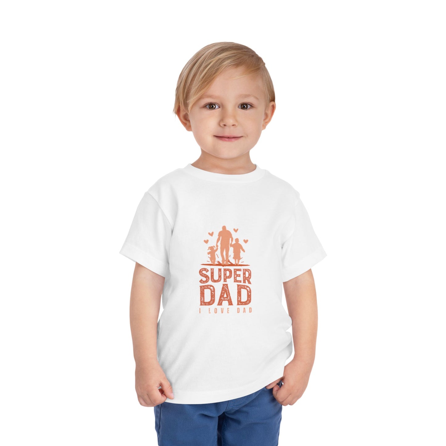 Toddler "Super Dad - I Love Dad" Short Sleeve T-Shirt