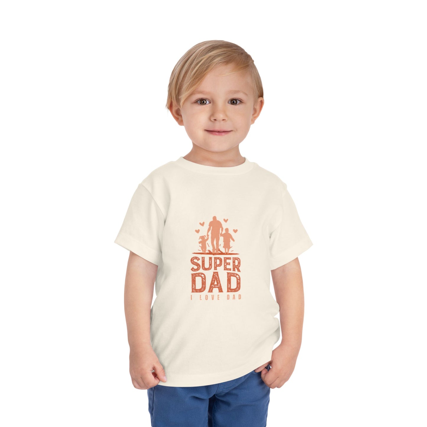 Toddler "Super Dad - I Love Dad" Short Sleeve T-Shirt