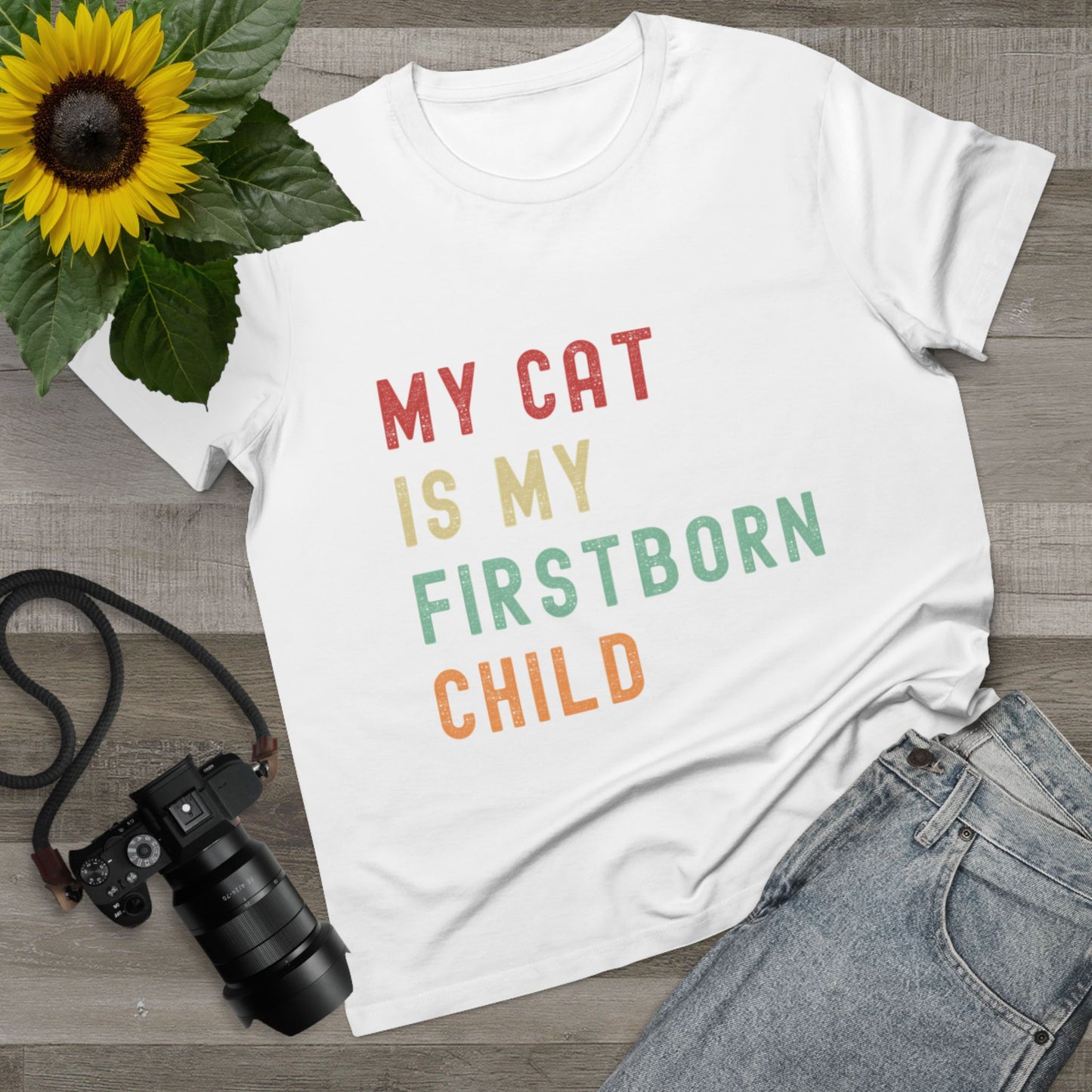 Women's "My Cat is My Firstborn Child" T-Shirt