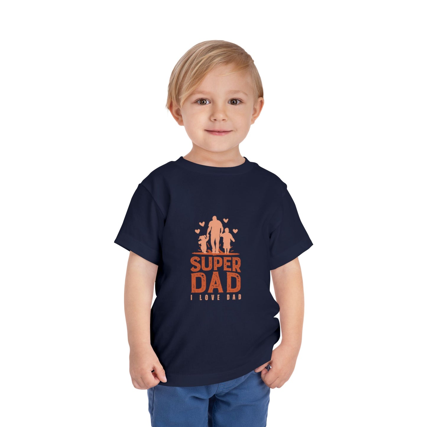 Toddler "Super Dad - I Love Dad" Short Sleeve T-Shirt