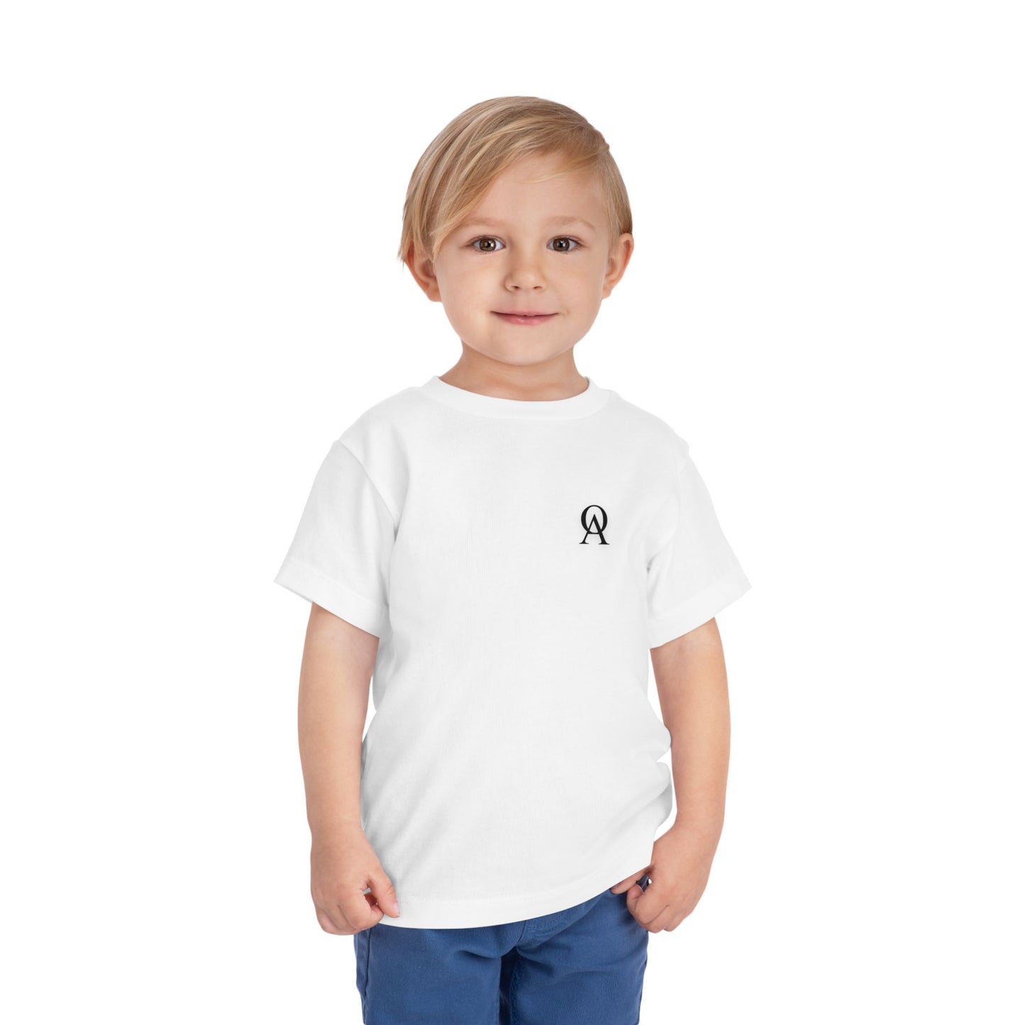 Cute "Bear with Backpack" Toddler Short Sleeve T-Shirt