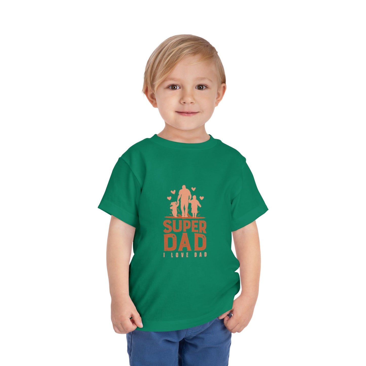 Toddler "Super Dad - I Love Dad" Short Sleeve T-Shirt